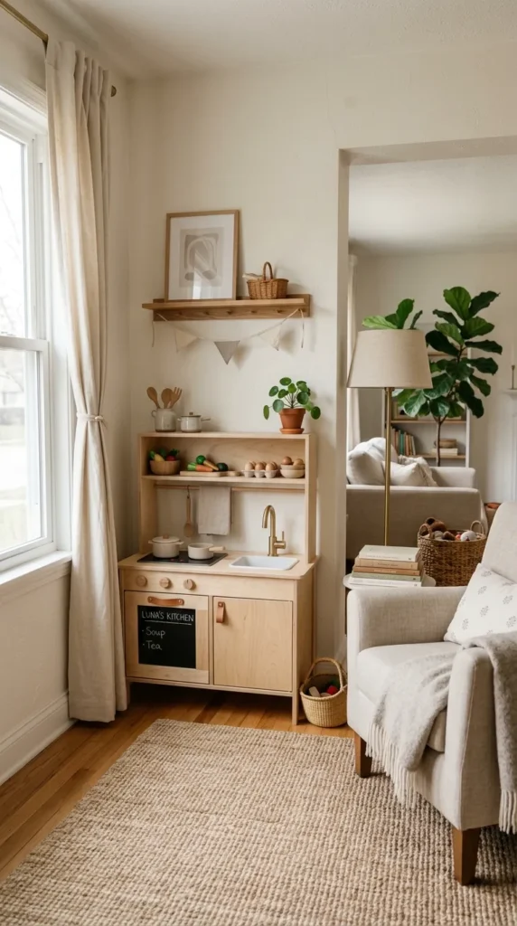 A Toy Kitchen or Play Unit Designed to Look Like Adult Furniture