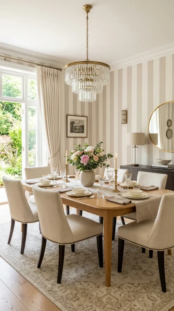 Vertical Stripes to Alter Room Proportions