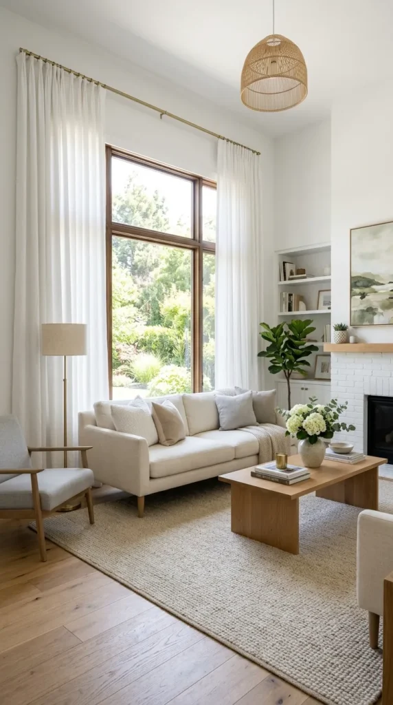 White and Crisp Curtains for Clean, Timeless Simplicity