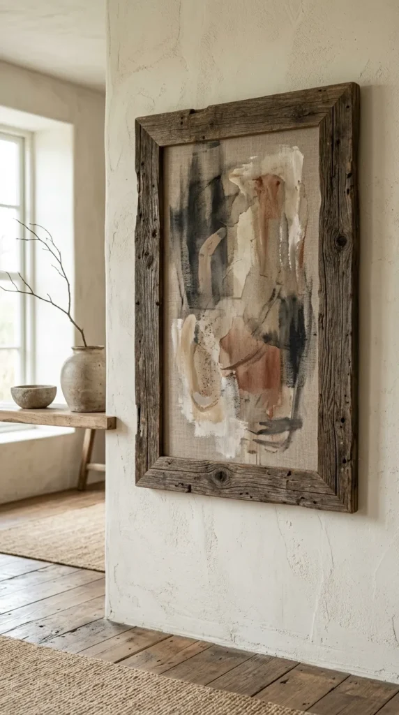 Frame With Natural Materials That Continue the Aesthetic