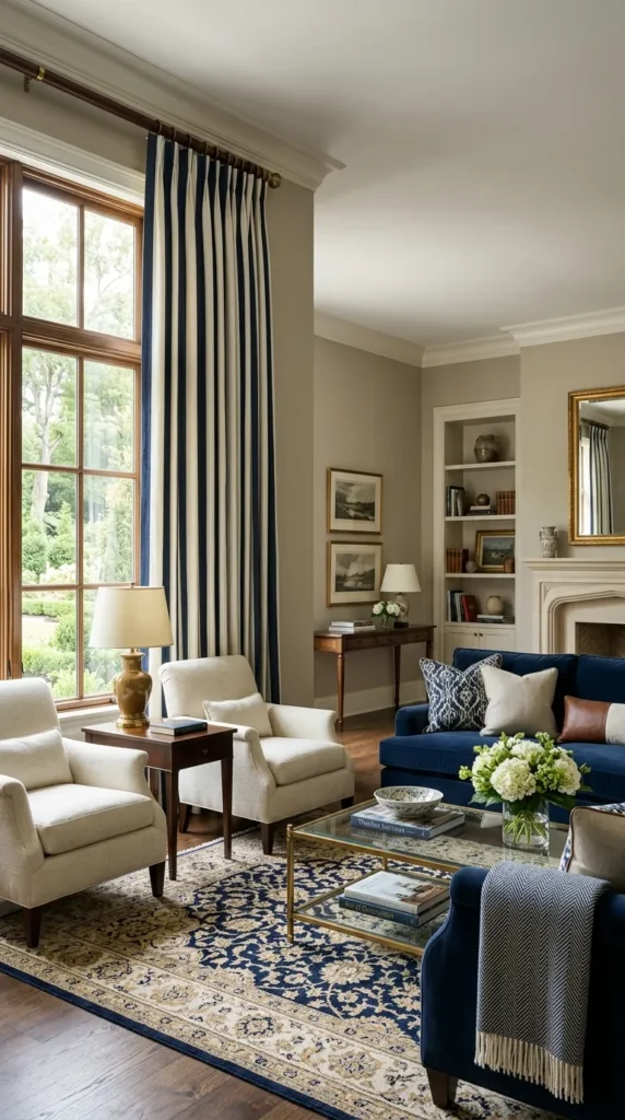 Striped Curtains for Graphic, Tailored Elegance