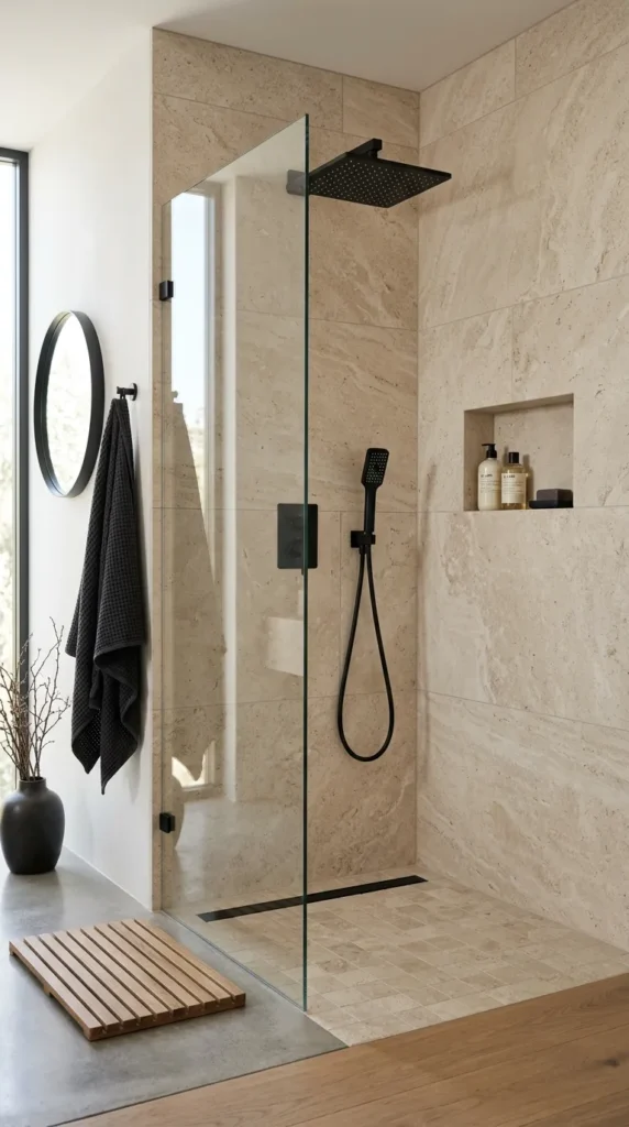  Choose a Matte Finish on Shower Fittings