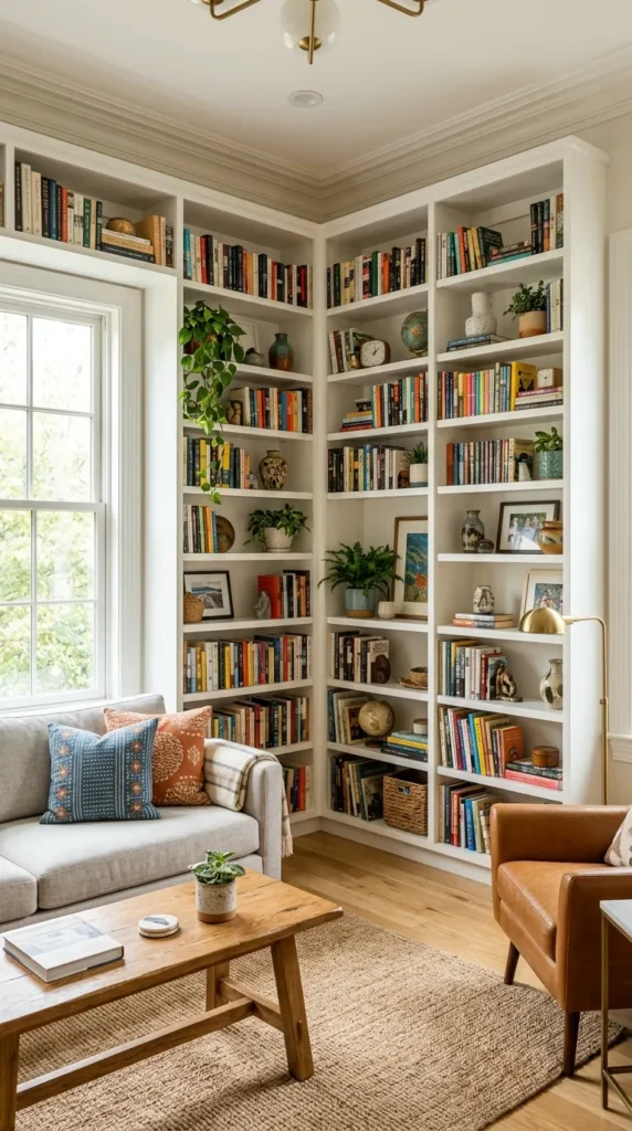 Corner Built-In Shelves That Maximize Every Inch