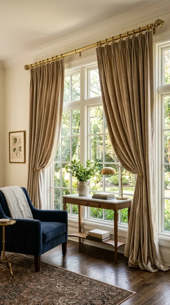Curtain Poles and Hardware as Design Features