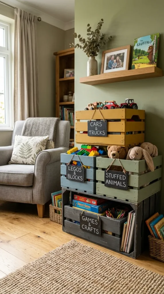 Stackable Timber Crates for Flexible Organization