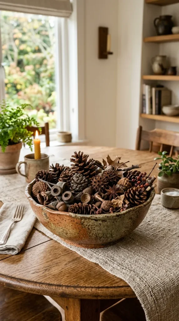 Statement Bowl Filled With Natural Objects