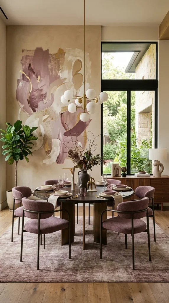 Abstract Painted Wall Treatment by Hand