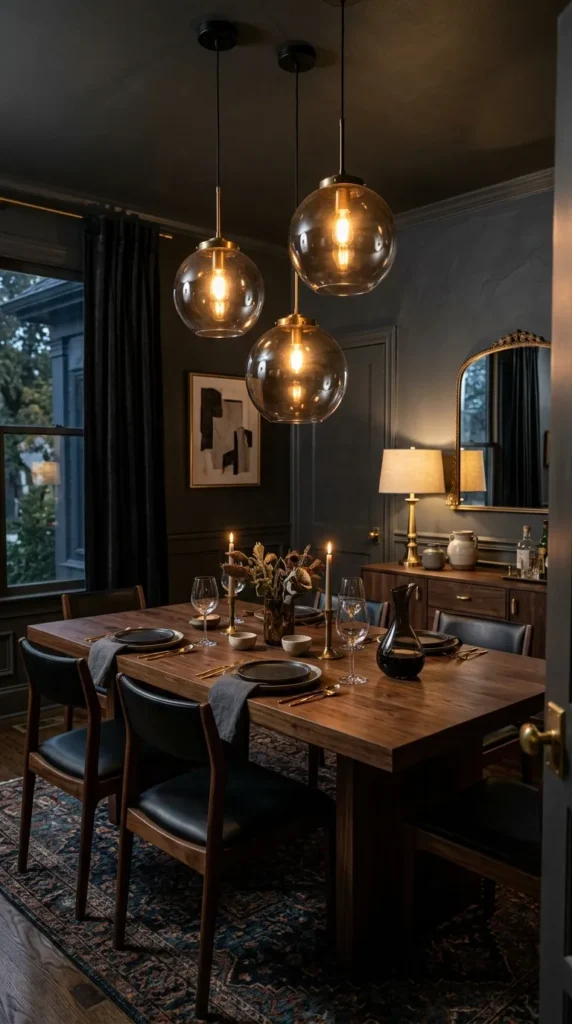 Smoked Glass or Dark Metal Accents Throughout