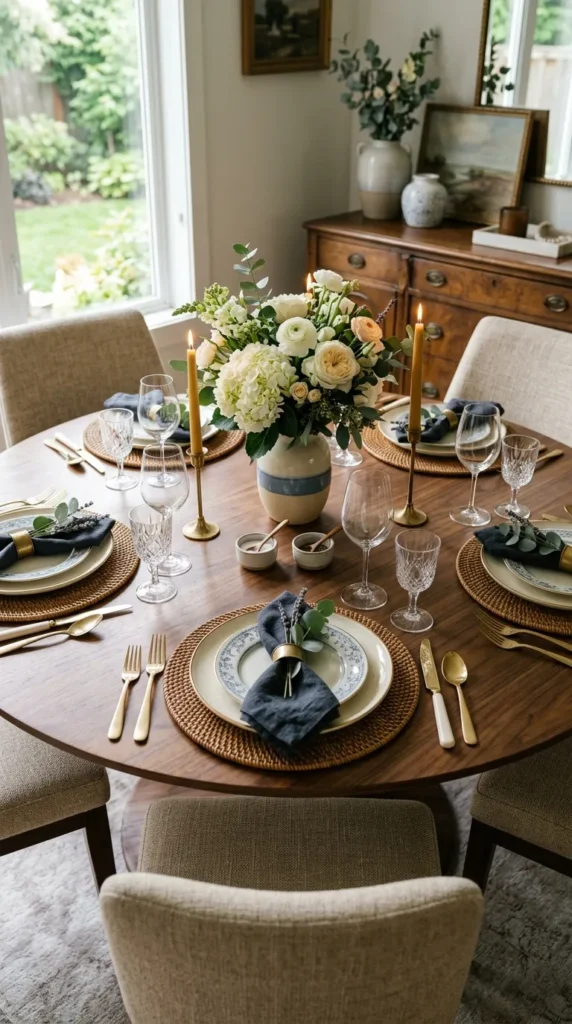  Woven Placemats as Part of the Centerpiece