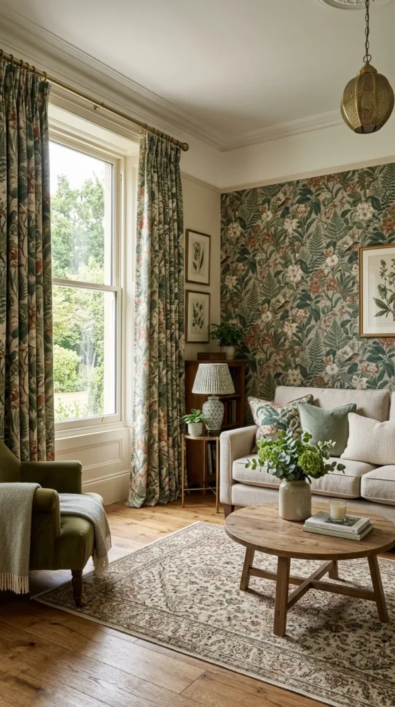 Curtains That Coordinate with Wallpaper