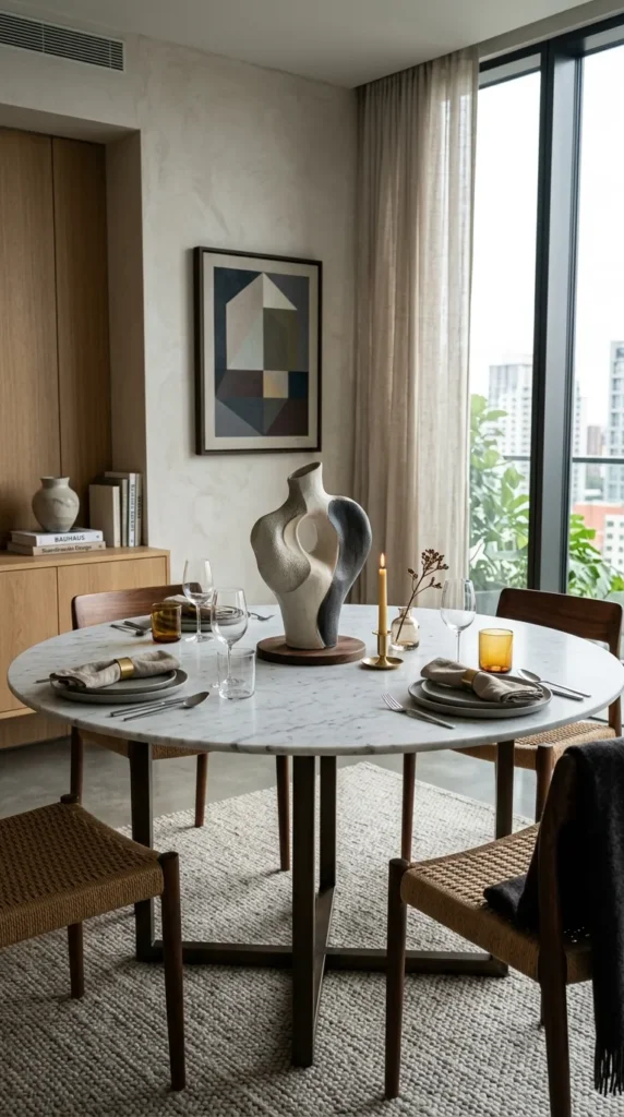 Sculptural Object as a Non Floral Centerpiece