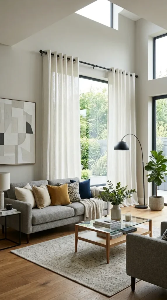 Tab Top and Eyelet Curtains for Casual Modernity