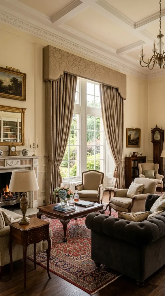 Curtains with Pelmets and Valances for Formal Elegance