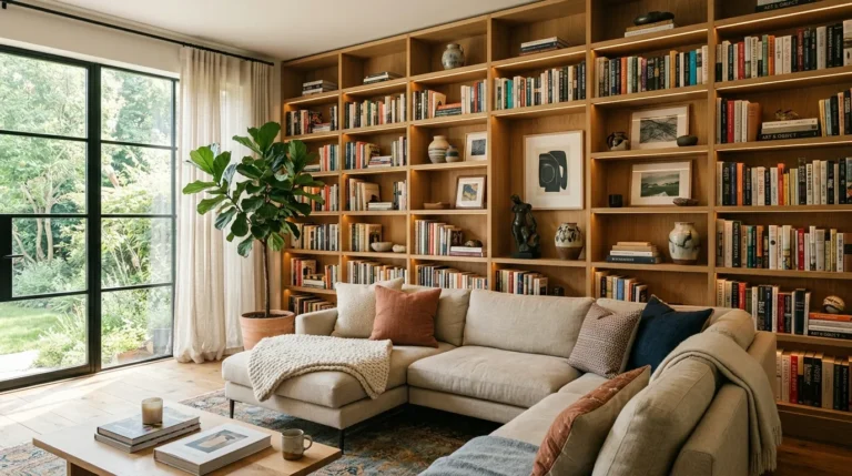 Built-In Living Room Shelves for Style and Function