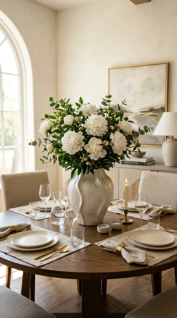 A Single Large Statement Vase in the Center