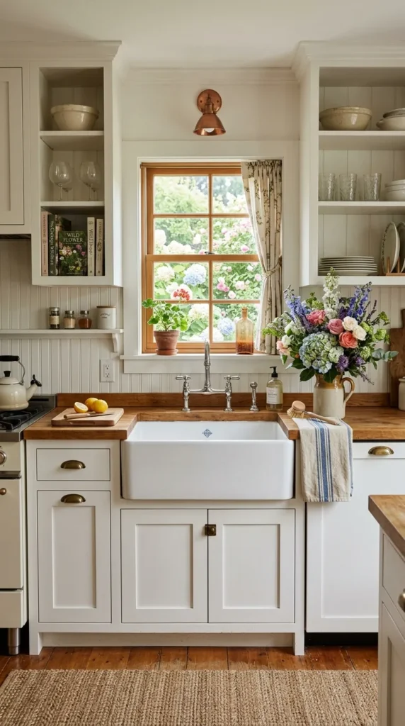 Classic White Beadboard for the Cottage Kitchen