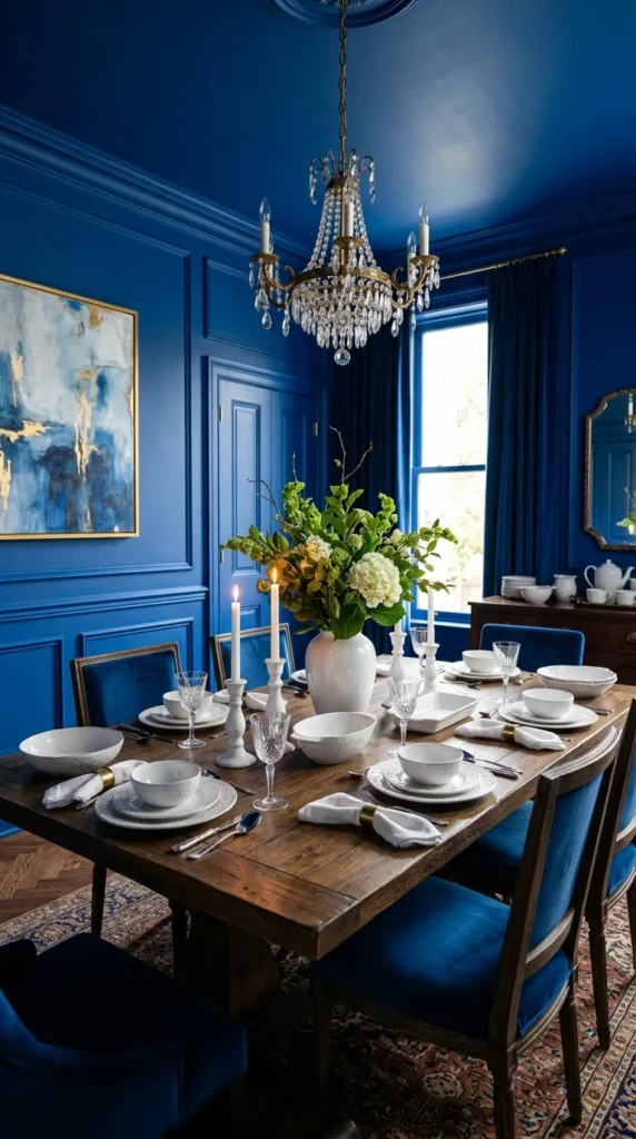 Cobalt Blue With White Ceramics That Pop Against It