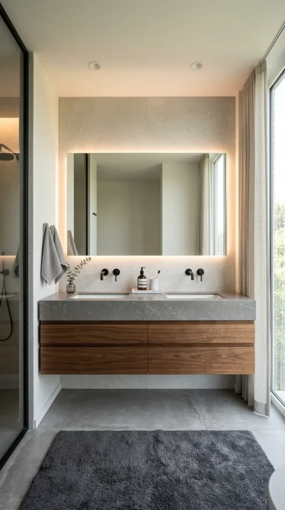 Choose a Continuous Vanity Over Two Separate Units