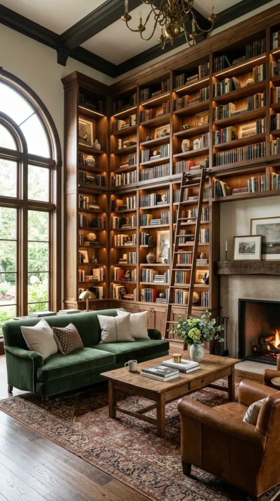 Floor-to-Ceiling Library Walls