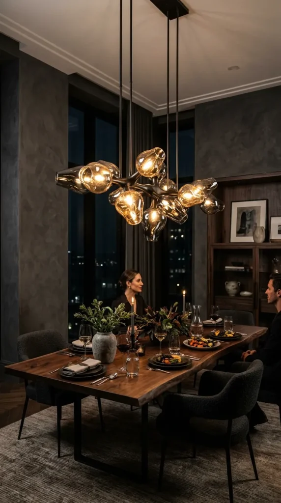 A Single Statement Light Rather Than Multiple Fixtures