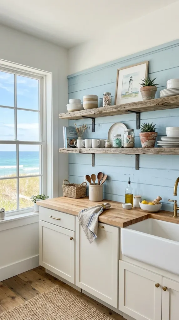 Horizontal Beadboard for a Coastal Kitchen