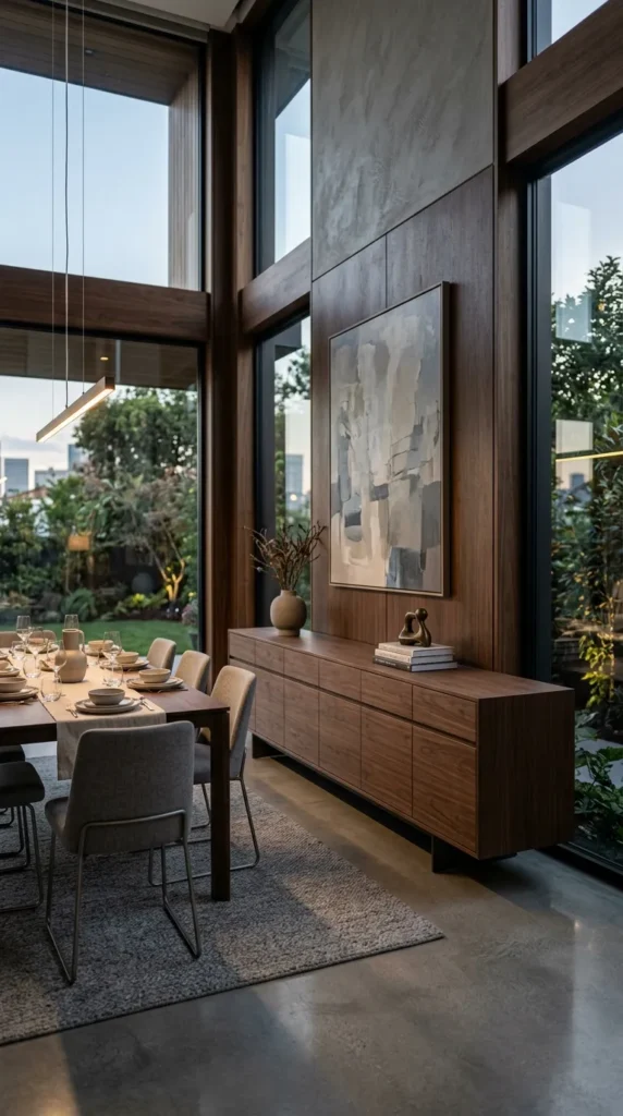 A Sideboard or Credenza With Clean Horizontal Lines