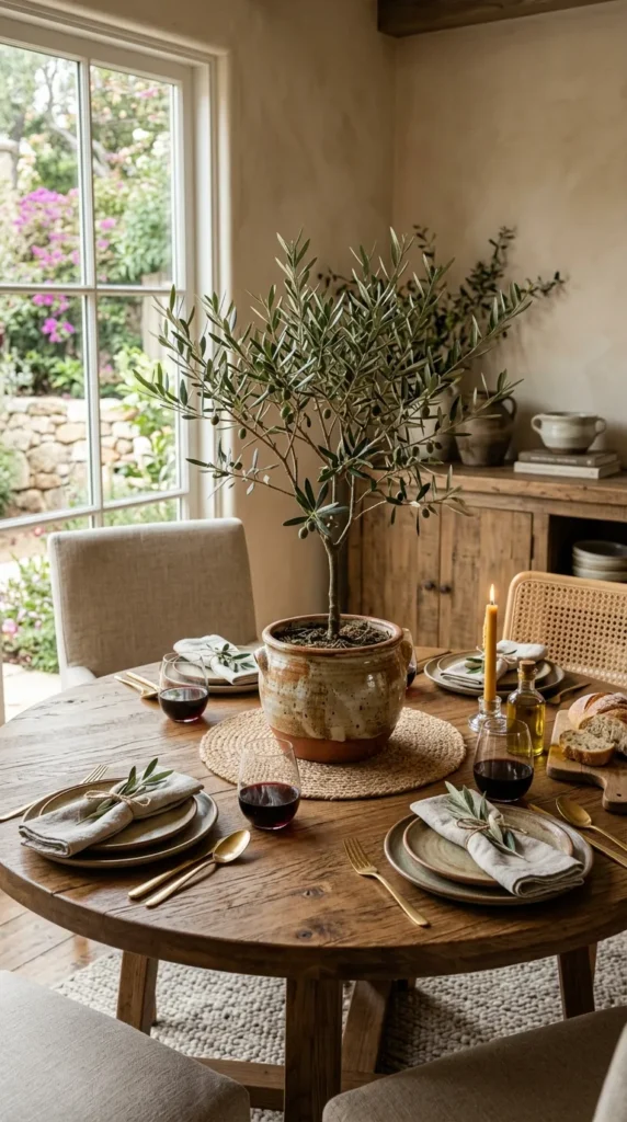 Potted Plant or Small Tree as Living Centerpiece