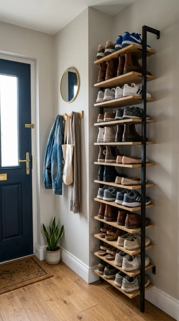 Slim Shoe Racks for Tight Corners