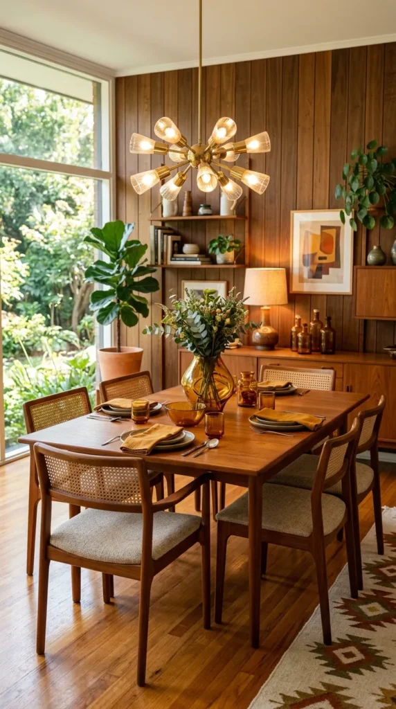Use Warm Amber or Teak Tones Throughout