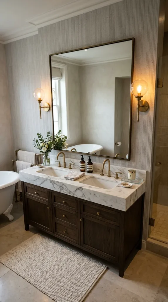 Light the Mirror With Sconces Rather Than an Overhead Light