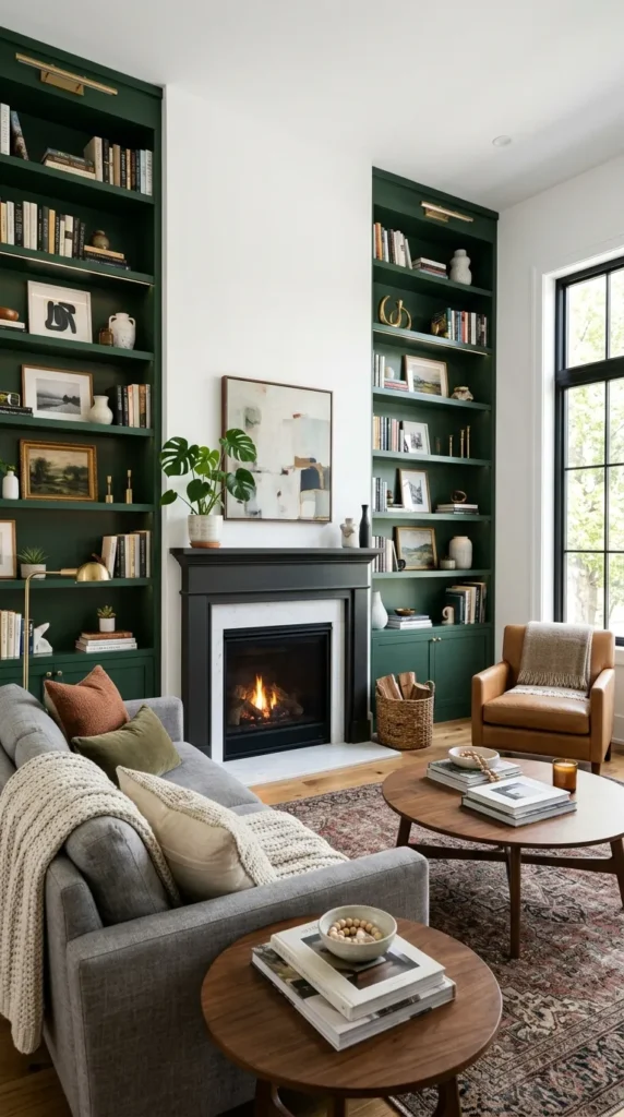 Painted Built-Ins in Bold Colors