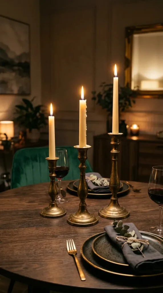 Brass Candlesticks in Odd Numbers