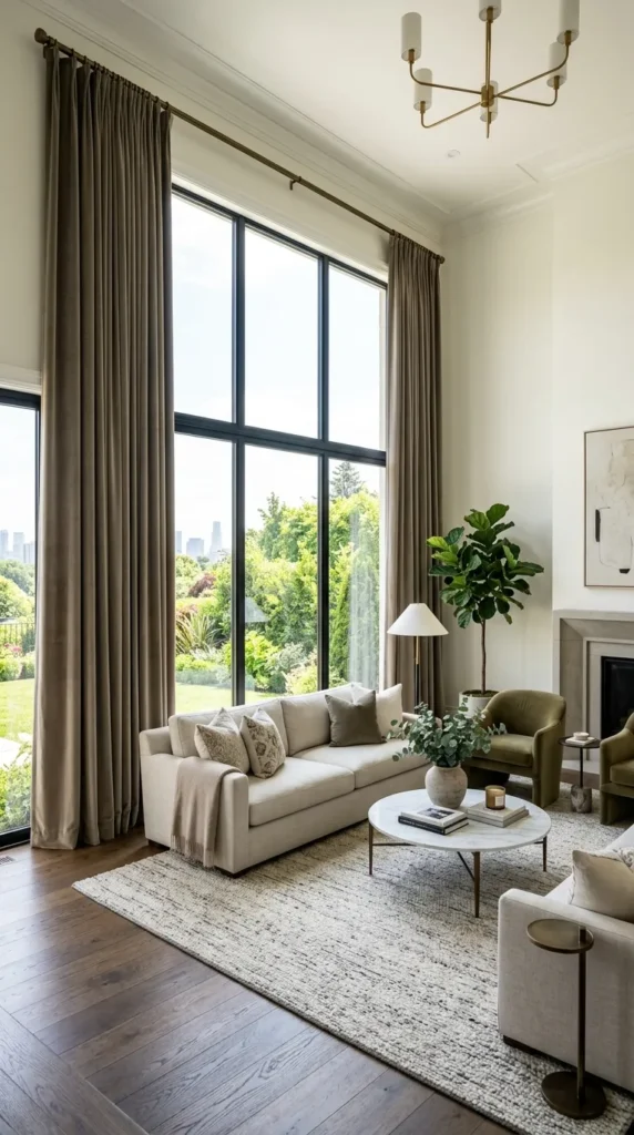 Curtains Hung Wide Beyond the Window Frame