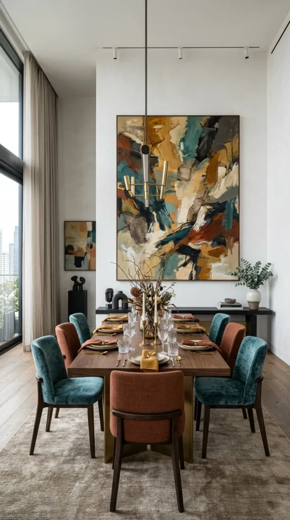 Choose Abstract or Graphic Artwork in Bold Colors