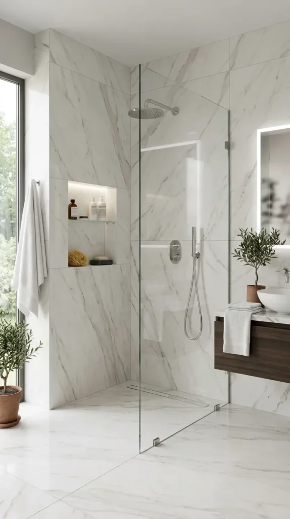  Run the Shower Tile Floor to Ceiling on All Shower Walls