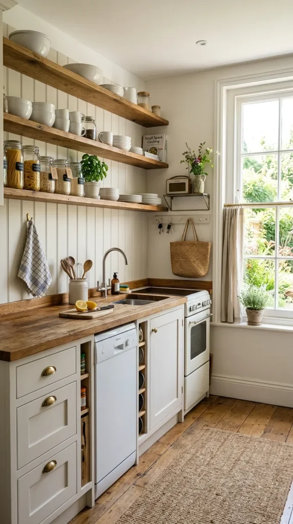 Beadboard in a Small Kitchen for Visual Interest