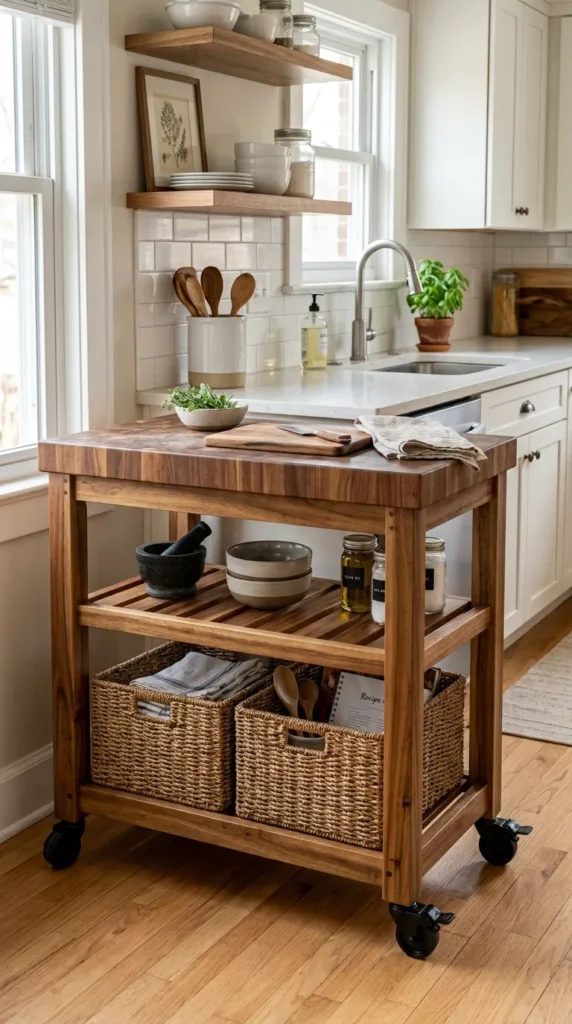 Add a Rolling Kitchen Cart