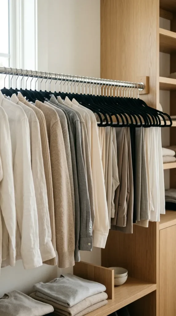 Hanger Space with Slim Velvet Hangers