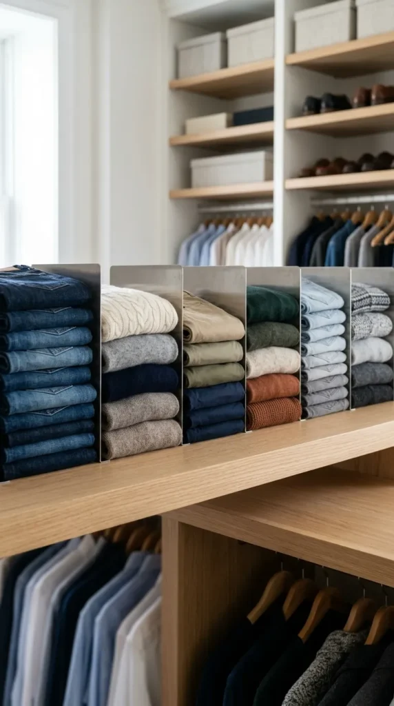 Shelf Dividers to Maximize Folded Clothes