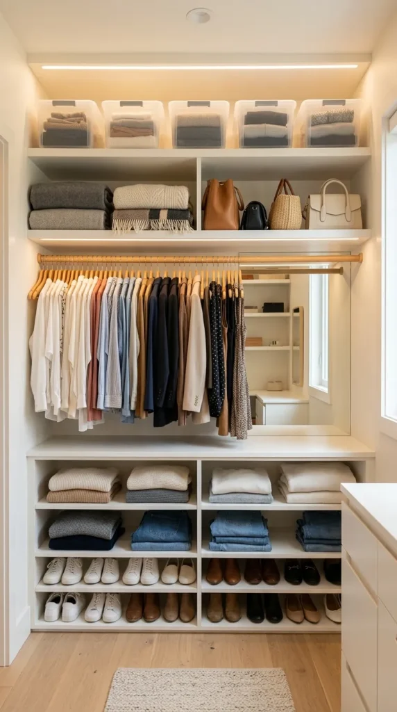 Utilize the Space Above the Closet Rod