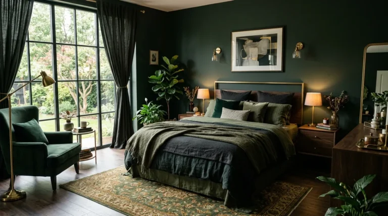 Dark Green Moody Bedroom Ideas