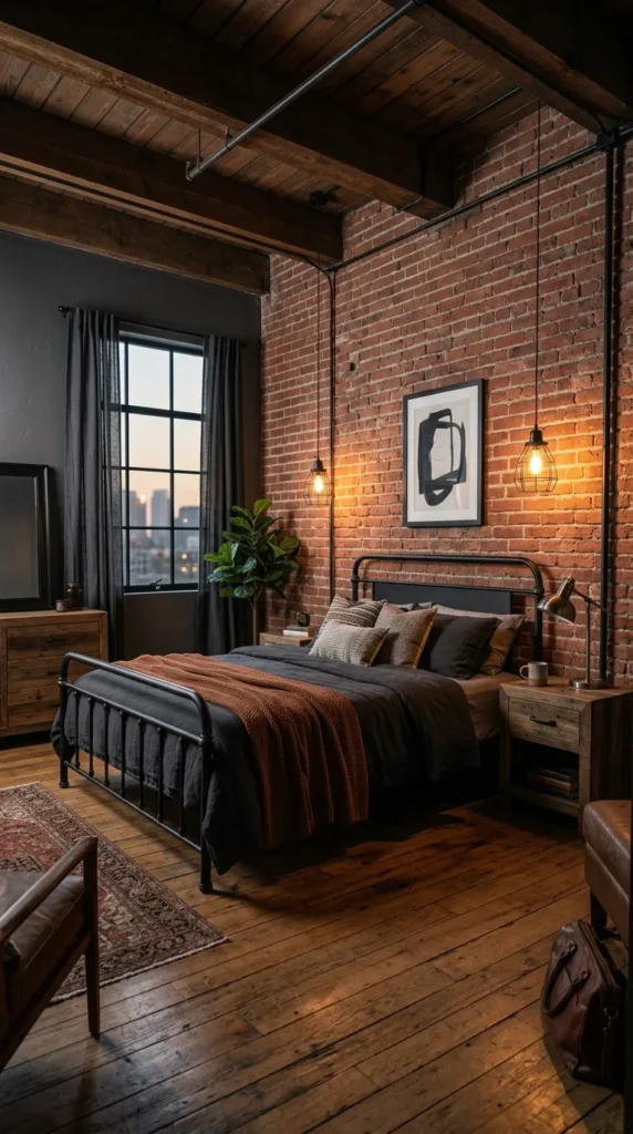 Dark Gray and Blush Pink Bedroom