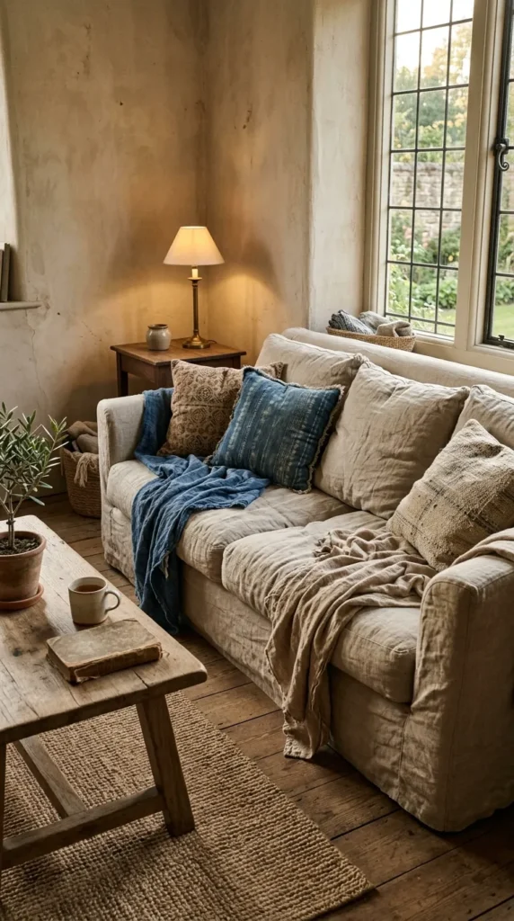 Natural Fabrics with Visible Wear