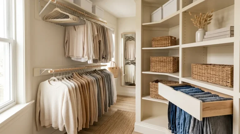 21 Ways to Organize Clothes in Small Spaces