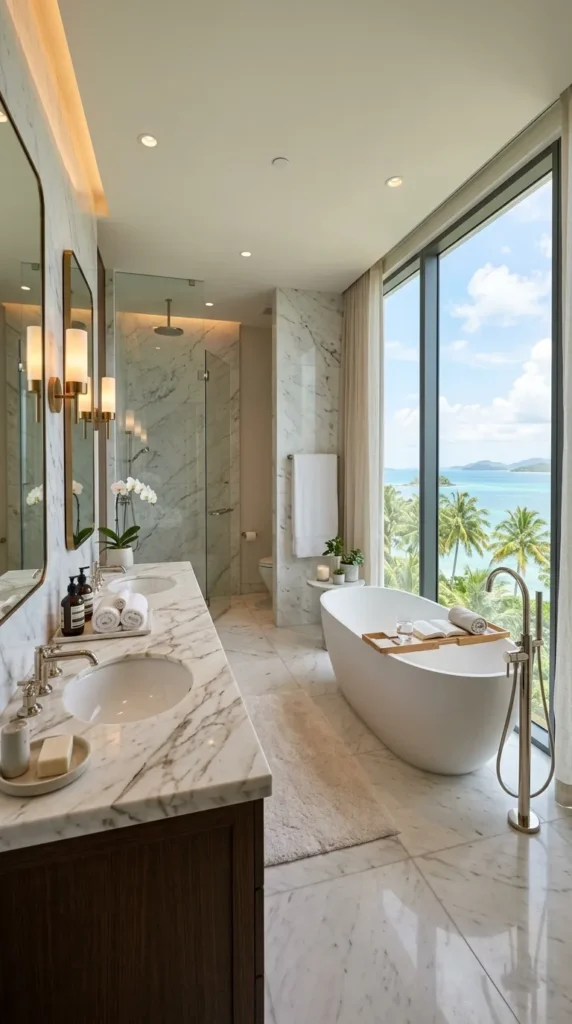 18 Bathroom Ideas That Create Beautiful, Functional Spaces 17 Luxury Spa Resort Bathroom
