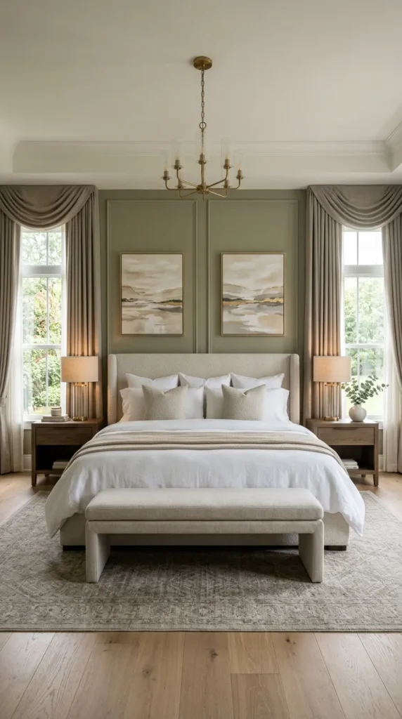 A Symmetrical Master Bedroom for Visual Calm