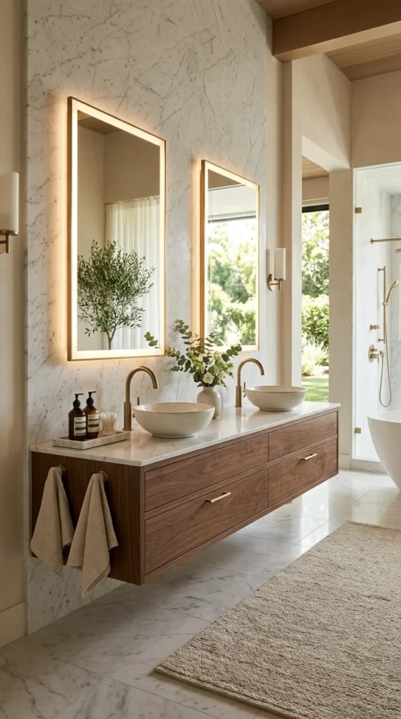 Double Vanity Cabinet for a Shared Bathroom