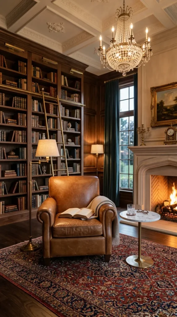 Luxurious Reading Room With Premium Furnishings