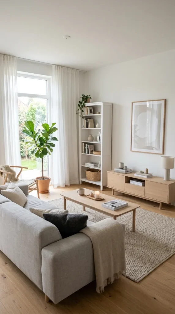 Grey Couch in Scandinavian Aesthetic Creating Calm