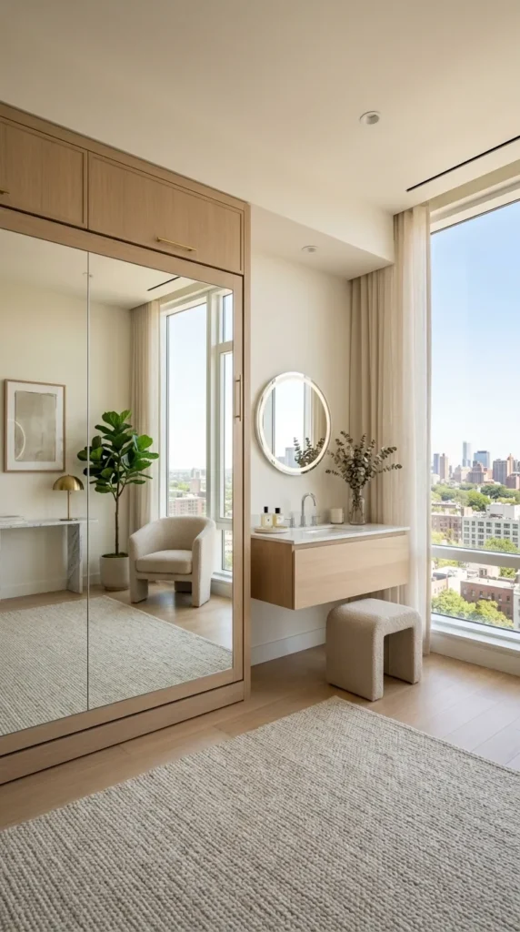  Murphy Bed with Mirror Front Panel